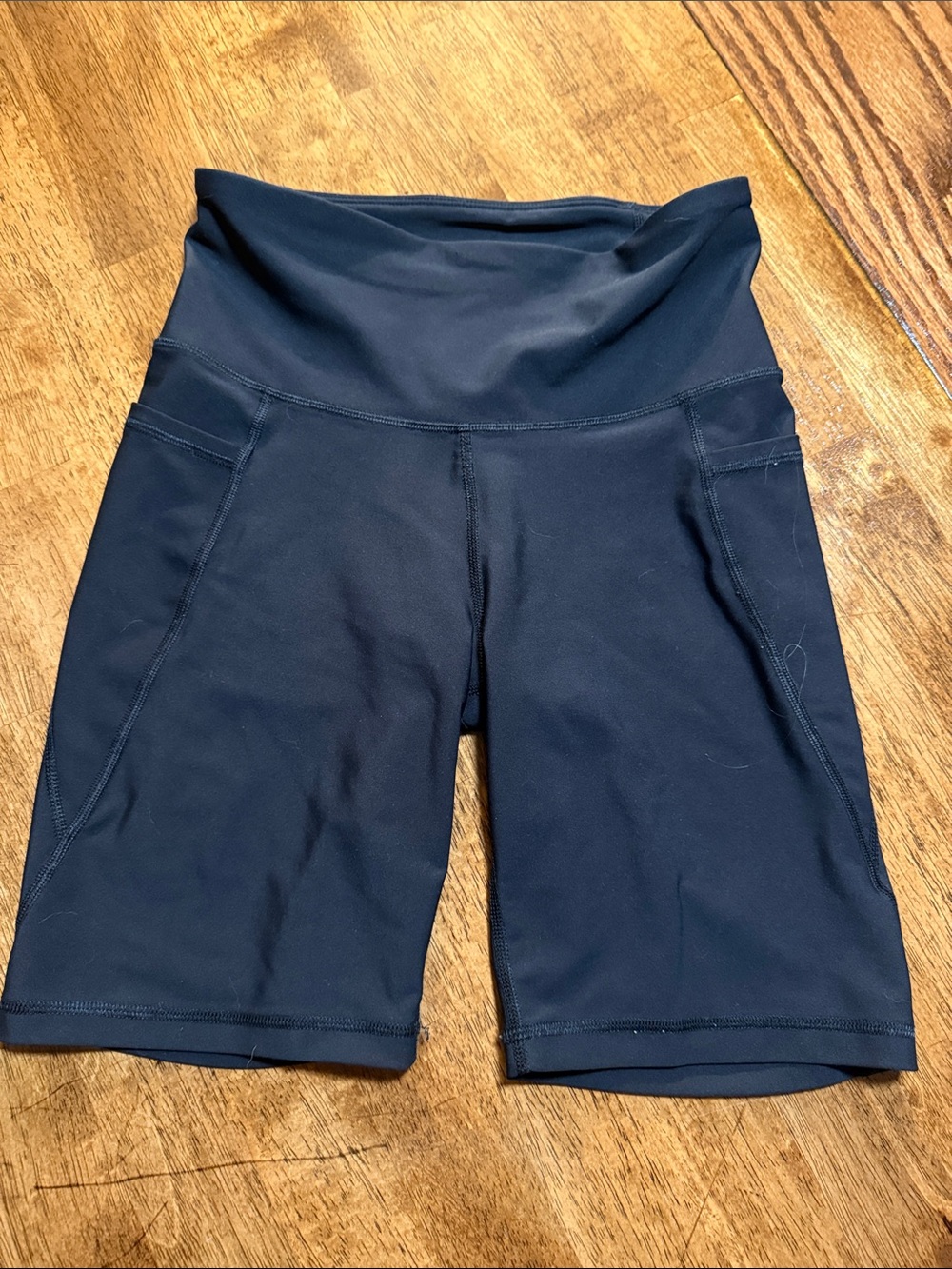Old Navy Black High-Rise Bike Shorts with Side Pockets